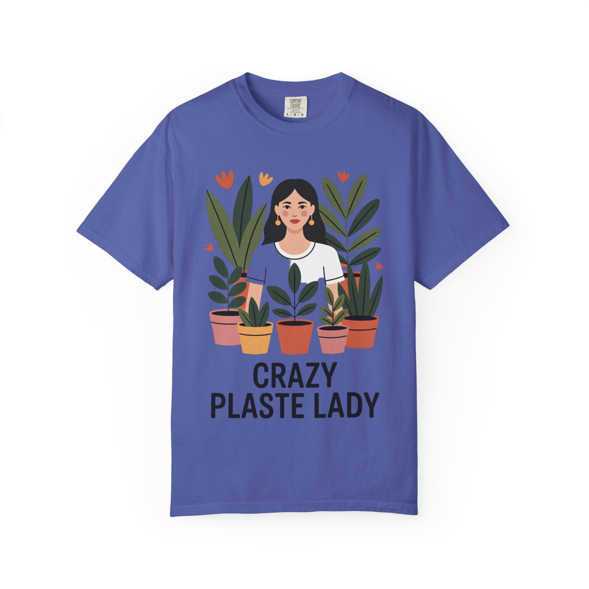 Crazy Plant Lady Shirt, Cute Plant Lover T-Shirt, Botanical Illustration Tee, Funny Gardener Gift, Plant Mom Shirt for Women