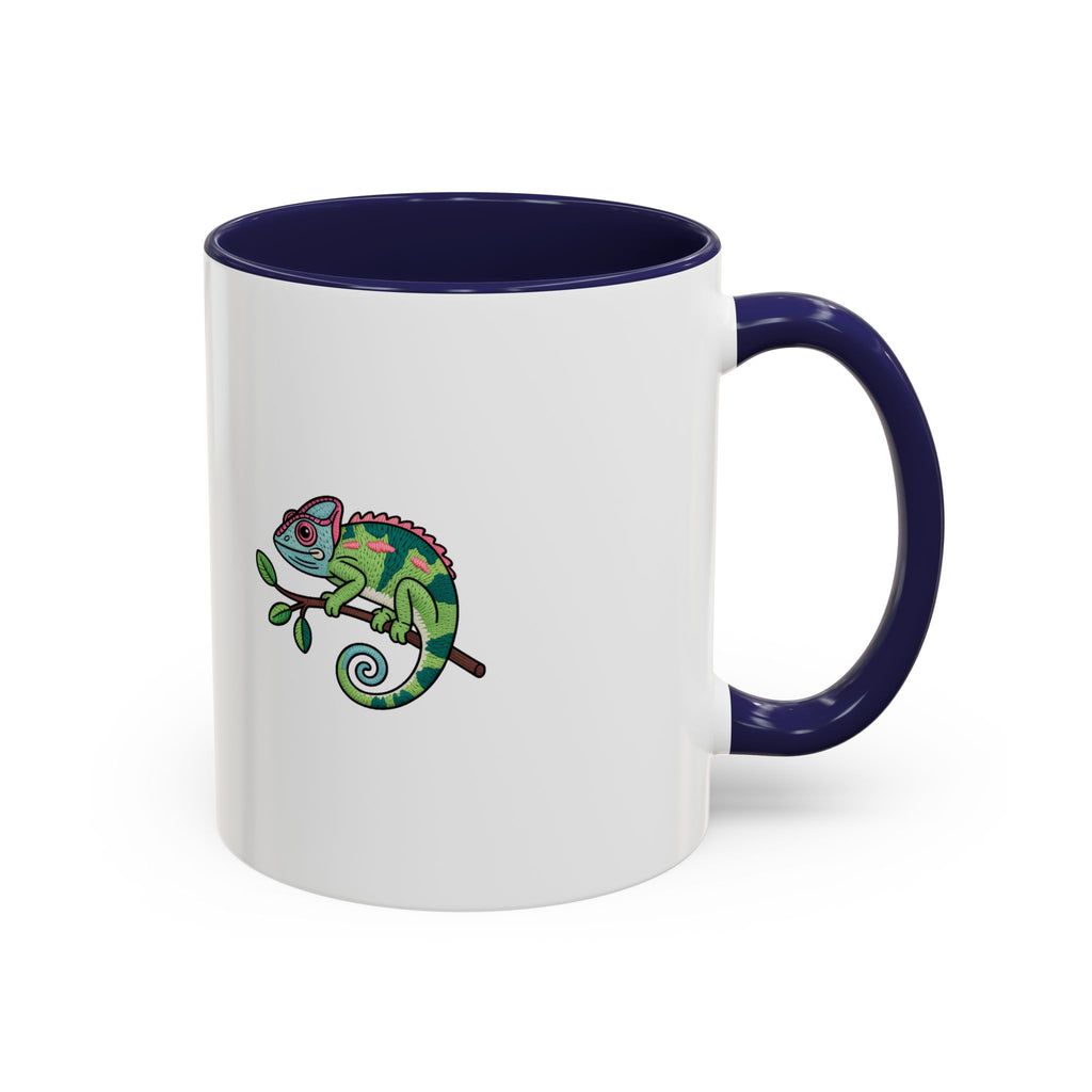 Cute Chameleon Mug, Cartoon Reptile Coffee Cup, Chameleon Lover Gift, Funny Lizard Ceramic Mug