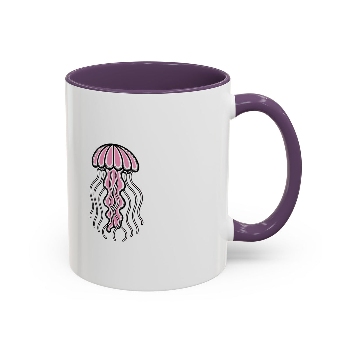 Cute Jellyfish Mug, Glowing Jellyfish Coffee Cup, Ocean Lover Gift, Cute Sea Animal Ceramic Mug, Ocean Lover Gift