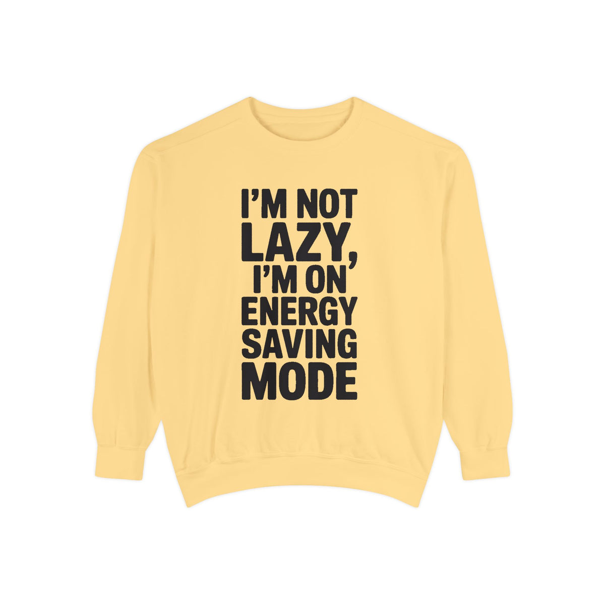 Energy Saving Mode Sweatshirt, Funny Lazy Quote Crewneck, I'm Not Lazy Embroidered Sweatshirt, Sarcastic Gift for Introvert