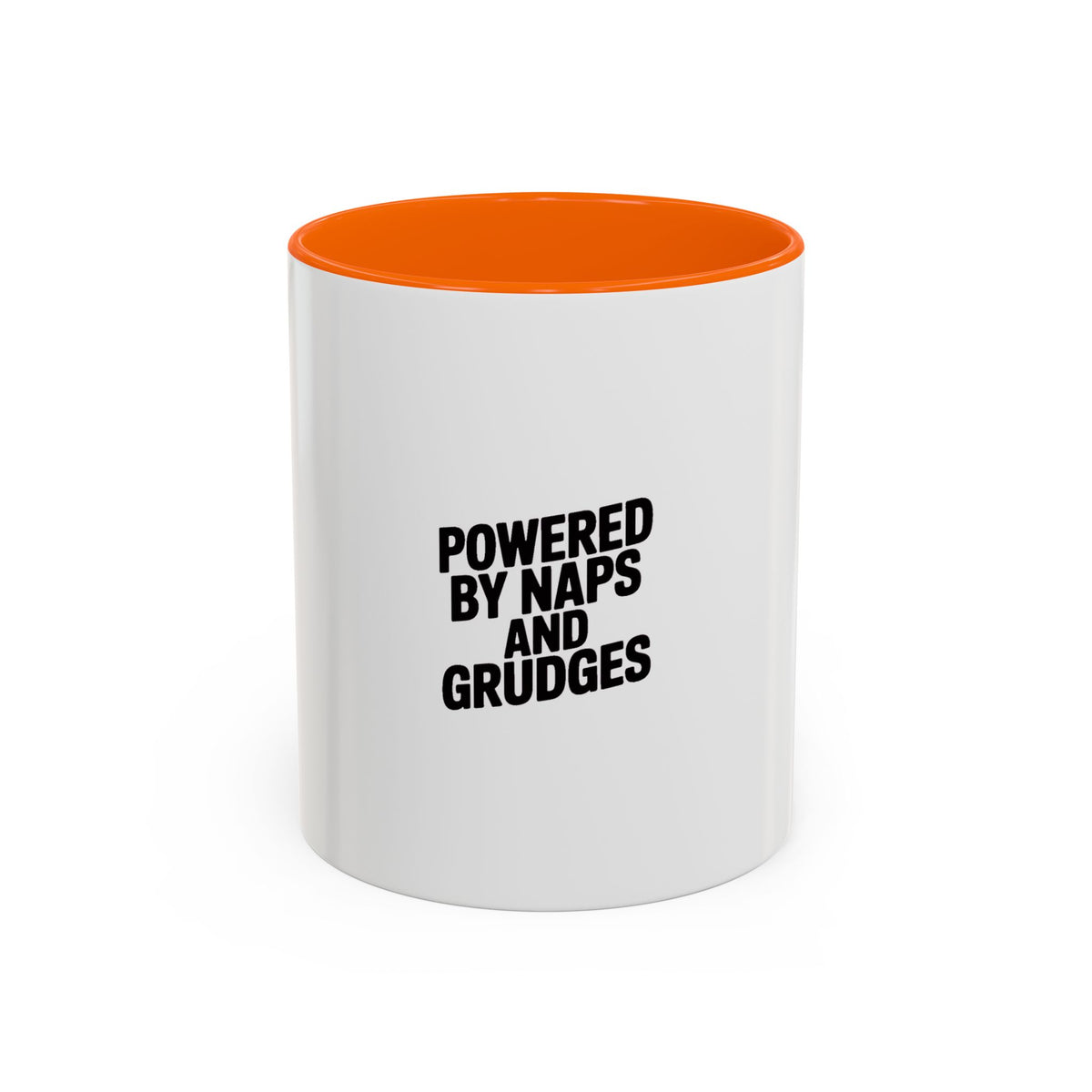 Powered By Naps And Grudges Mug, Funny Sarcastic Coffee Mug, Introvert Gift, Bold Typography Mug, Sassy Quote Coffee Cup Gift