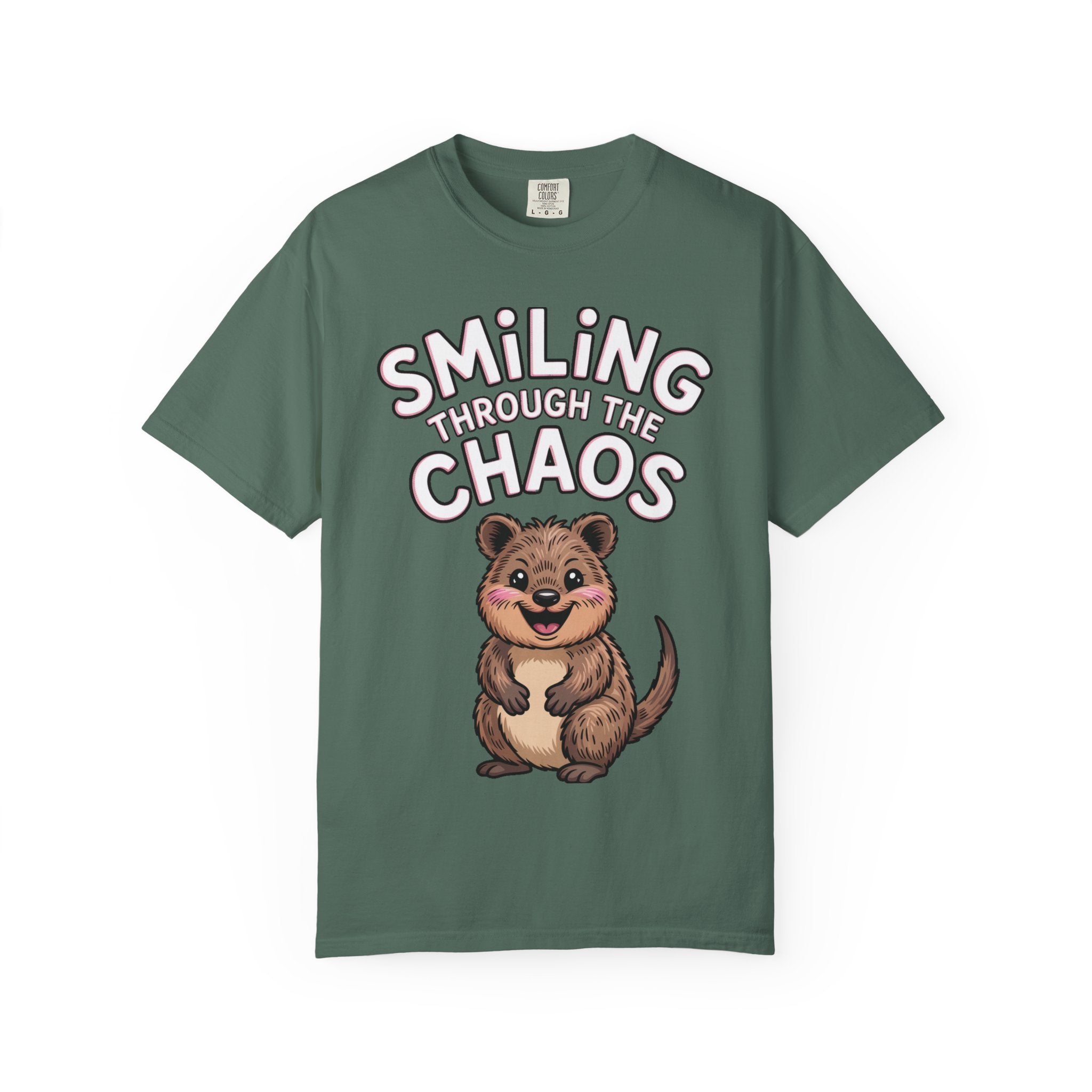 Smiling Through The Chaos Quokka Shirt, Funny Quokka T-Shirt, Cute Smiling Animal Tee, Positive Vibes Shirt, Quokka Lover Gift