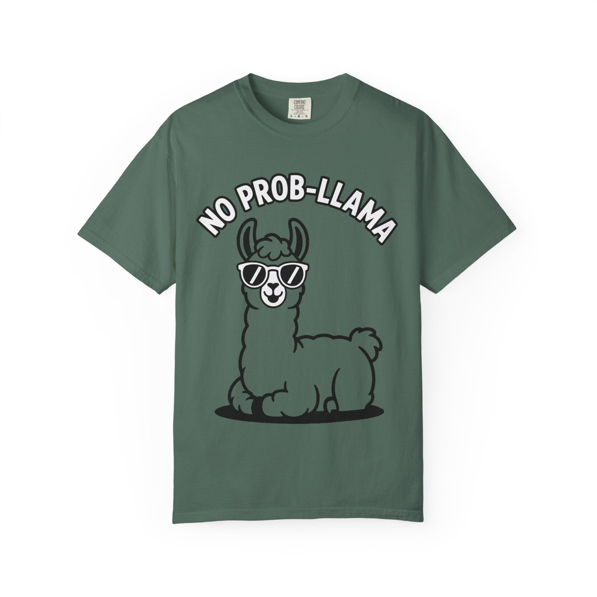 No Prob Llama Shirt, Funny Llama T-Shirt, Cute Llama Sunglasses Tee, Llama Lover Gift, Garment Dyed Unisex Shirt