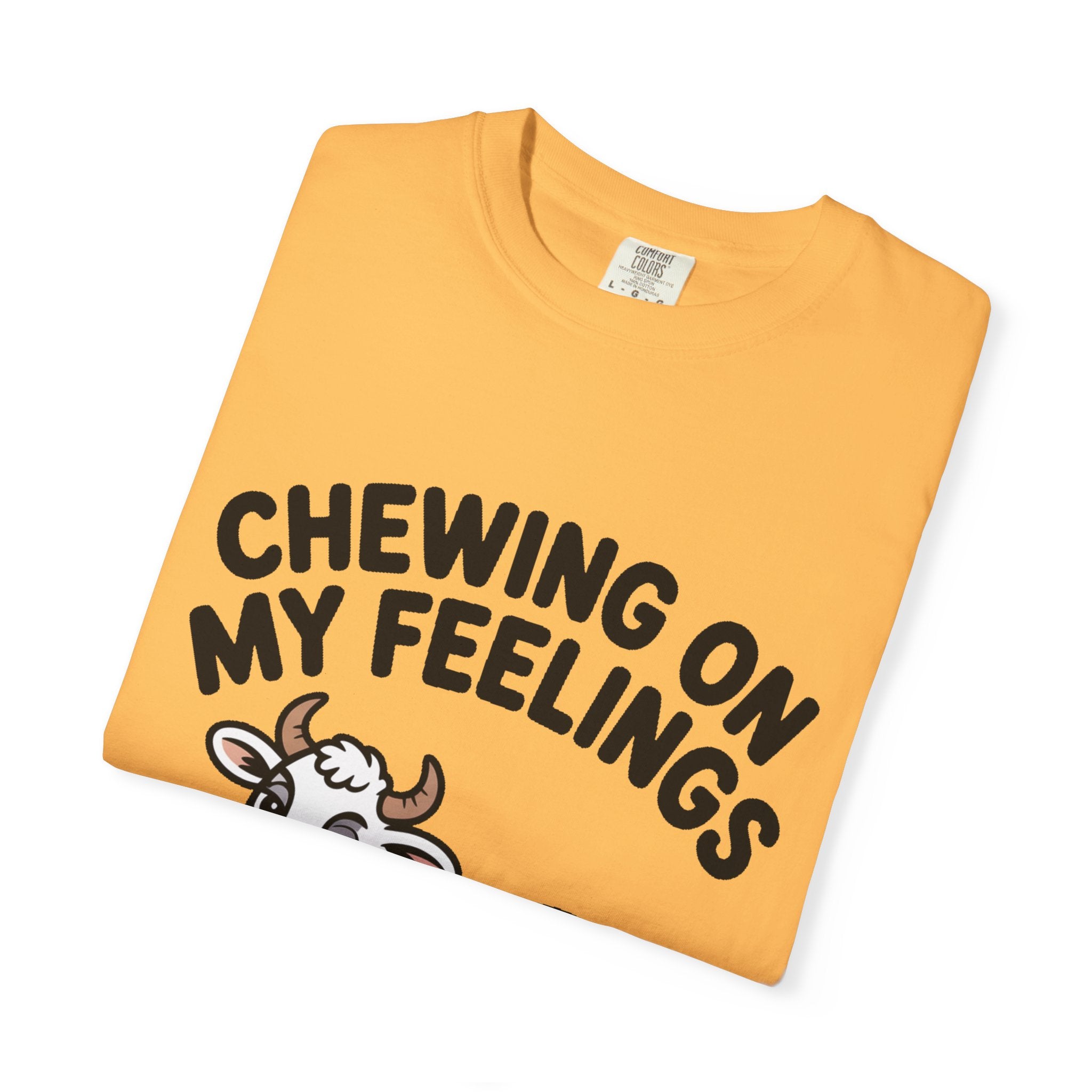 Chewing On My Feelings Cow Shirt, Funny Cow T-Shirt, Cute Cartoon Cow Tee, Sarcastic Farm Animal Gift, Mental Health Humor Shirt