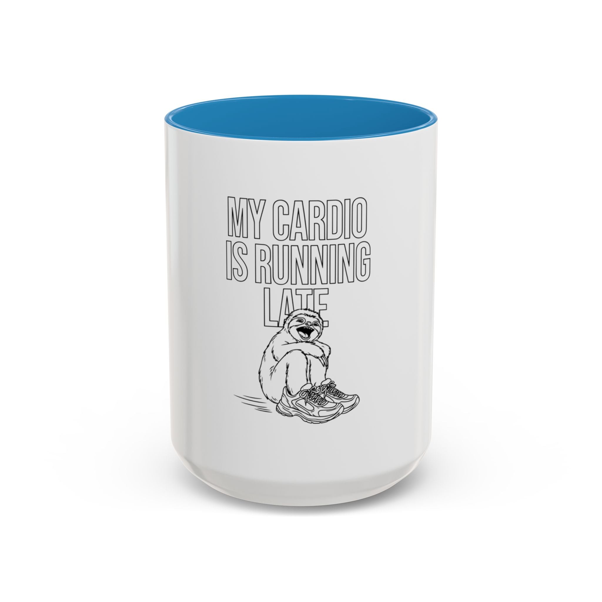 Coffee Mug — "My Cardio Is Running Late" Lazy Sloth Funny Gift