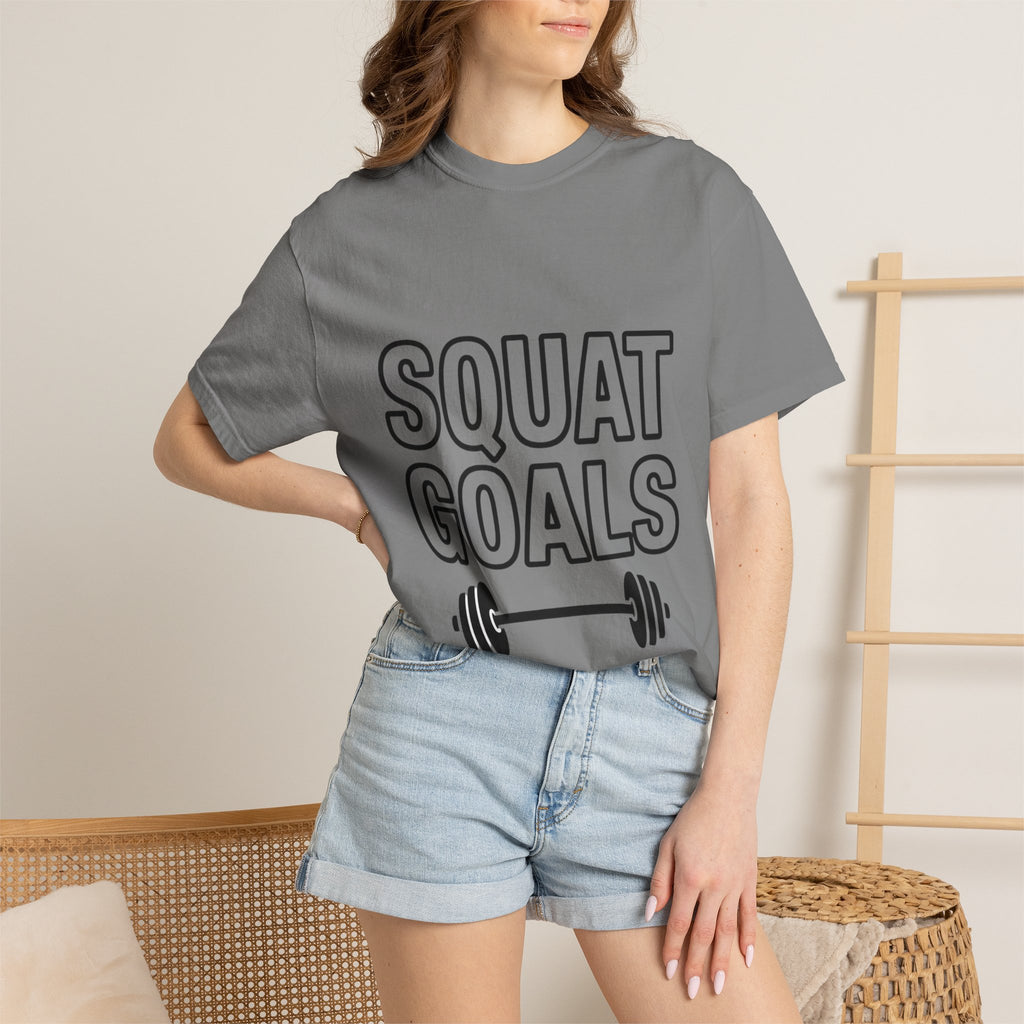 Squat Goals Shirt, Funny Gym T-Shirt, Barbell Workout Tee, Weightlifting Gift, Fitness Motivation Shirt, Squat Day Lover Gift