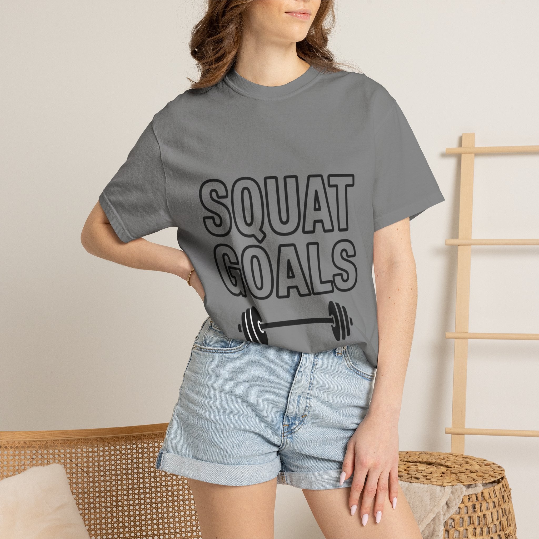 Squat Goals Shirt, Funny Gym T-Shirt, Barbell Workout Tee, Weightlifting Gift, Fitness Motivation Shirt, Squat Day Lover Gift
