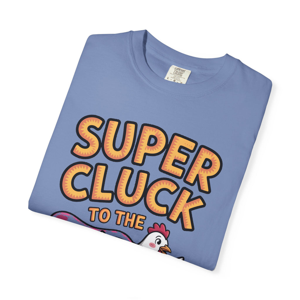 Funny Chicken Superhero Shirt, Super Cluck To The Rescue T-Shirt, Cute Cartoon Chicken Tee, Farm Animal Lover Gift