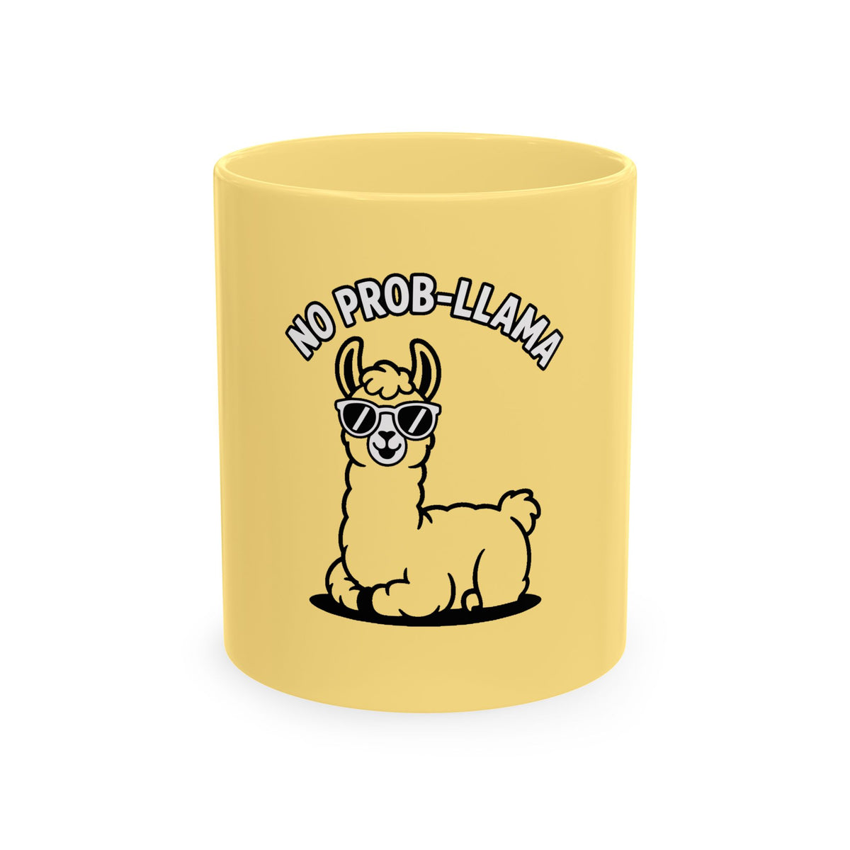 No Prob Llama Mug, Funny Llama Coffee Mug, Cute Sunglasses Llama Cup, Llama Lover Gift, Sarcastic Coffee Mug Gift