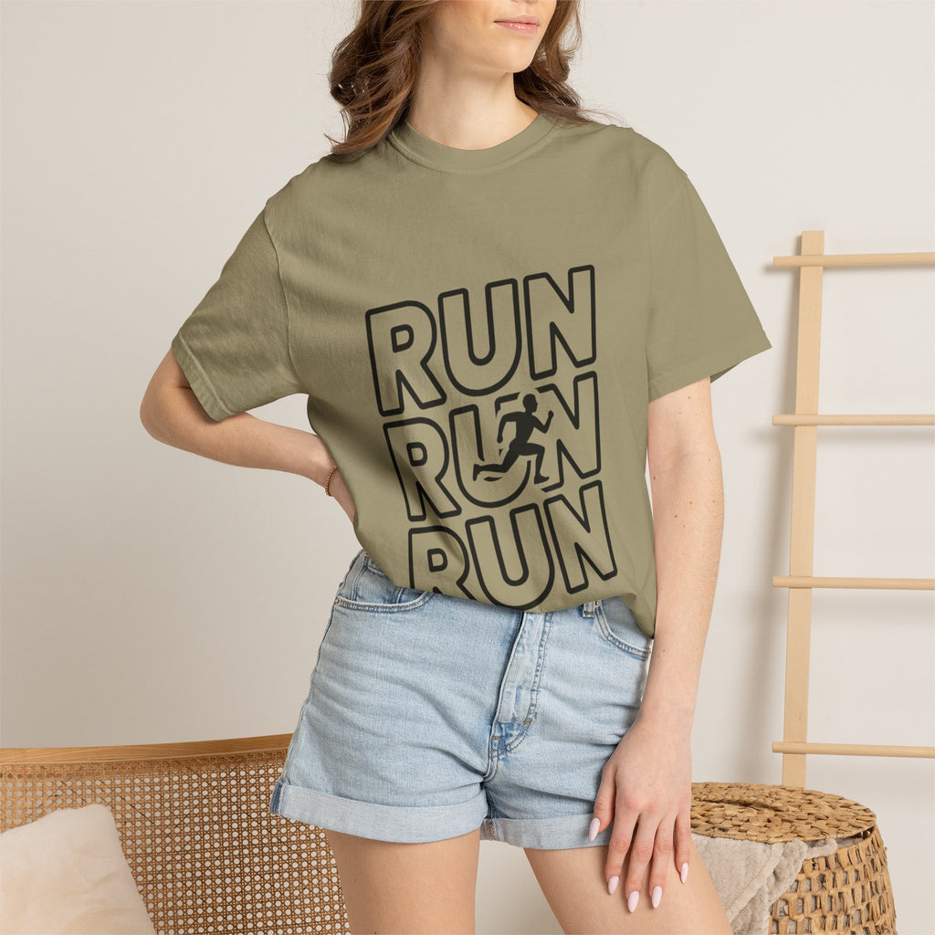 Run Run Run Typography T-Shirt