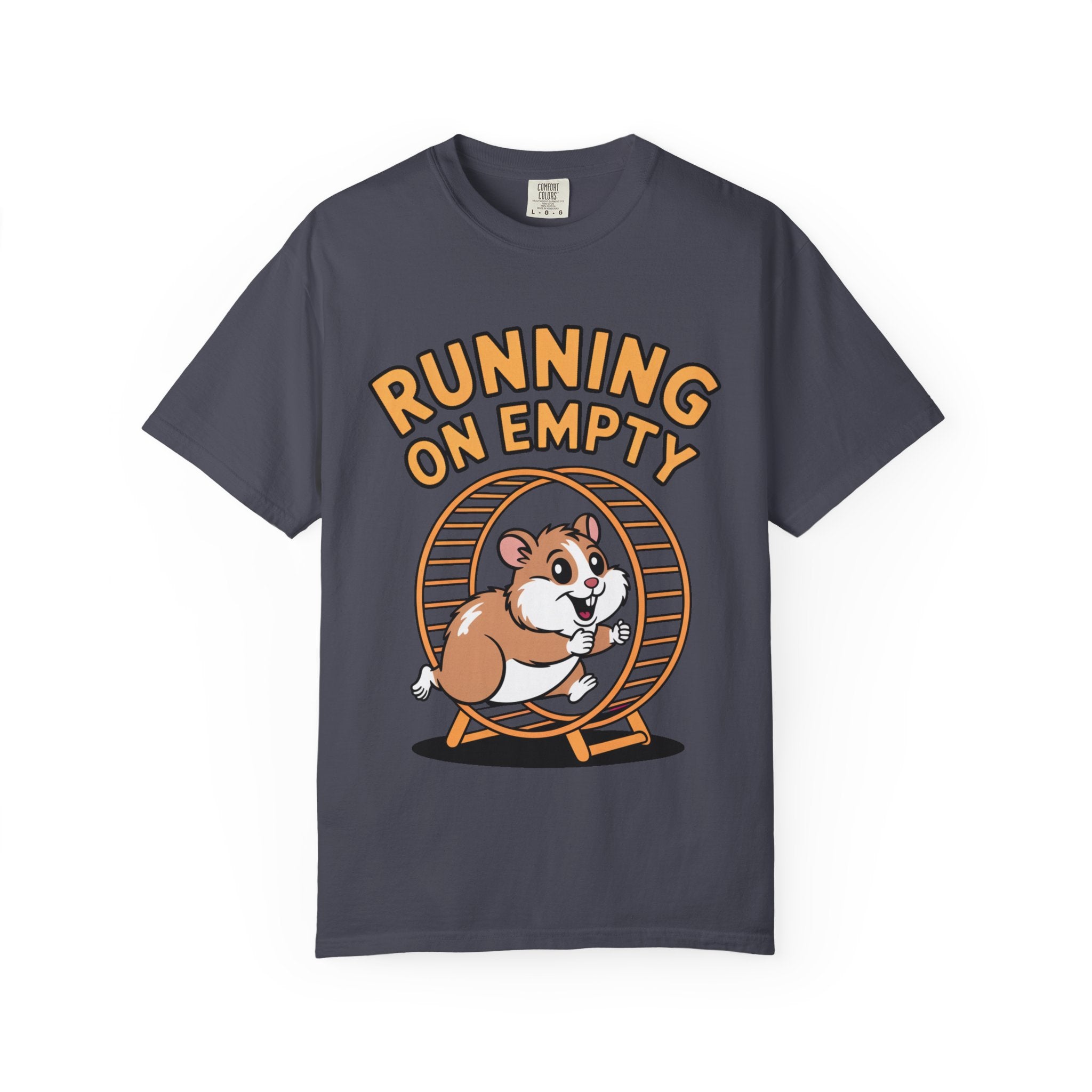 Running On Empty Hamster Shirt, Funny Tired Hamster T-Shirt, Exhausted Wheel Runner Tee, Funny Gift for Tired Friend