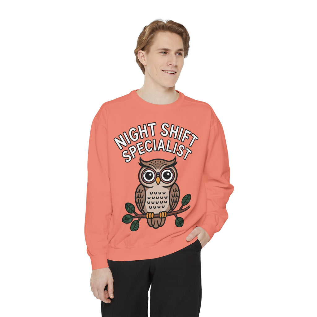 Night Shift Owl Sweatshirt, Funny Night Owl Crewneck, Night Shift Specialist Gift, Cute Bird Lover Sweatshirt, Nurse Gift