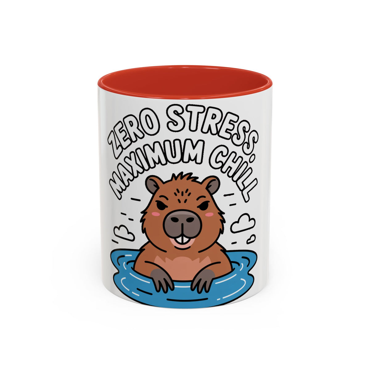 Zero Stress Capybara Mug, Funny Chill Capybara Coffee Cup, Cute Hot Spring Animal Gift, Zero Stress Maximum Chill Mug