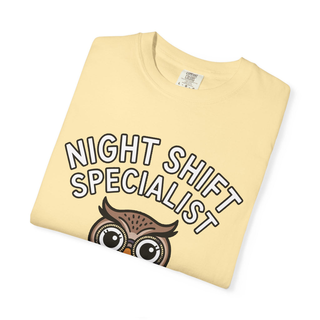 Night Shift Owl Shirt, Funny Night Shift Specialist T-Shirt, Cute Owl With Glasses Tee, Nurse Gift, Night Owl Lover Gift