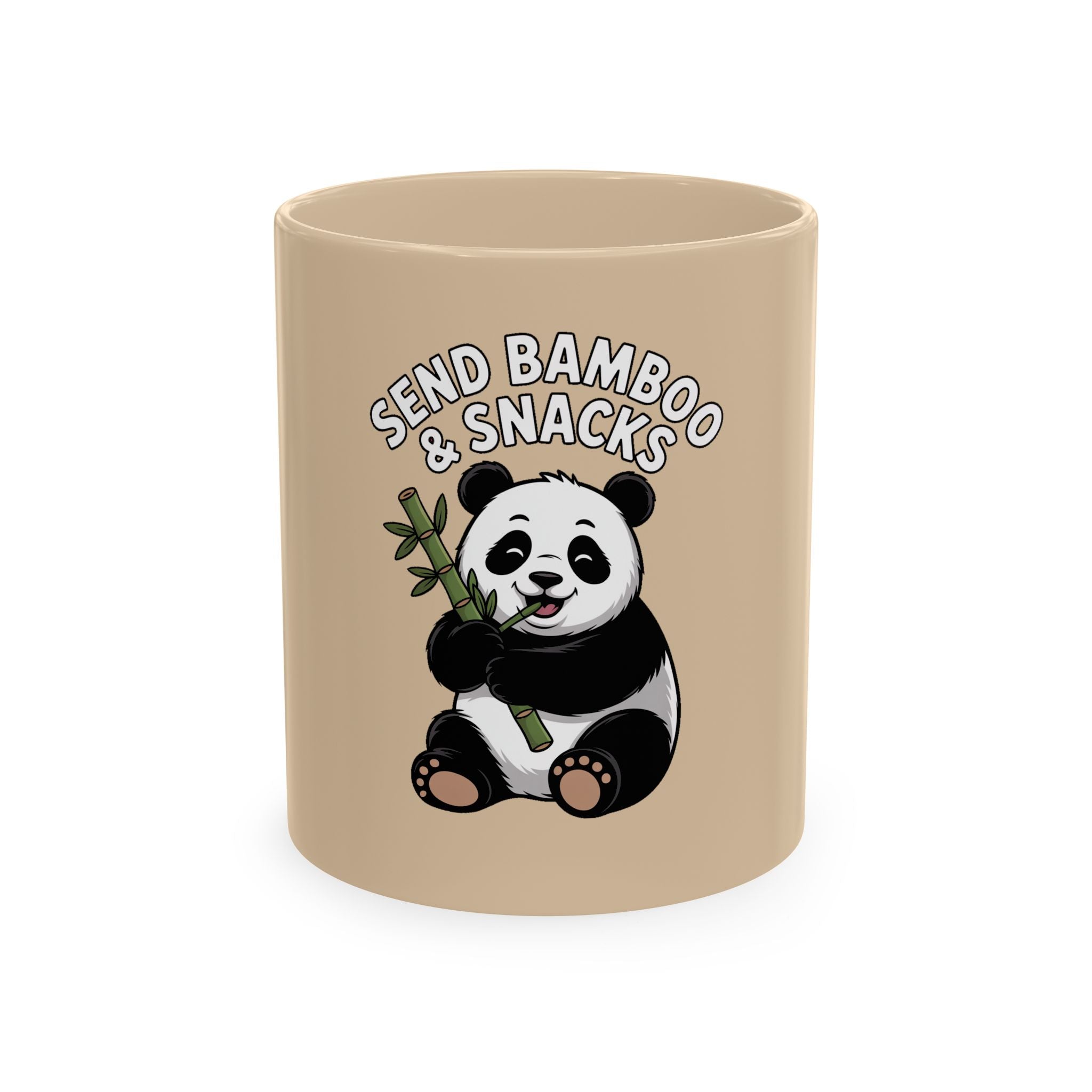 Send Bamboo Panda Mug, Funny Panda Coffee Cup, Cute Bamboo Snacks Mug, Panda Lover Gift, Kawaii Animal Mug for Coffee Tea Lovers