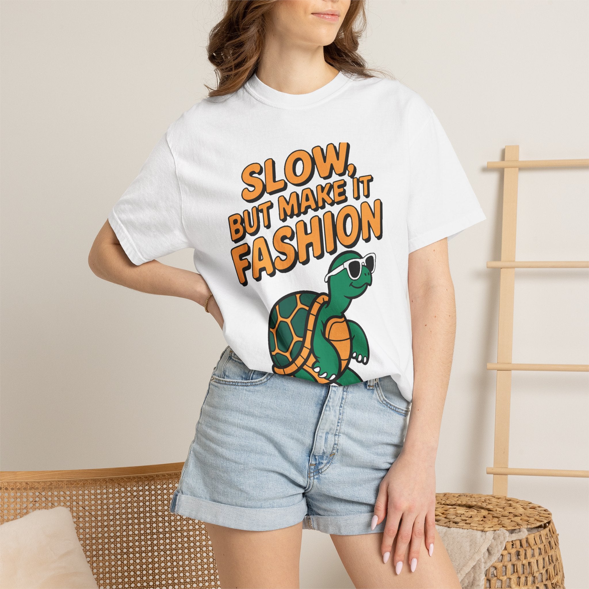 Slow But Fashion Turtle Shirt, Funny Turtle Sunglasses T-Shirt, Cute Turtle Lover Gift, Sarcastic Animal Tee