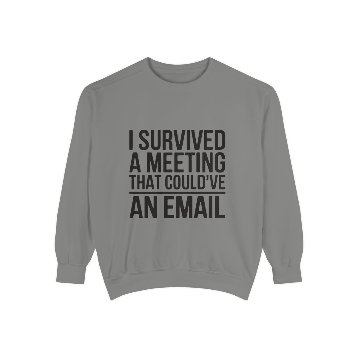 I Survived A Meeting That Could've Been An Email Sweatshirt, Funny Office Crewneck, Sarcastic Coworker Gift, Corporate Humor Sweater