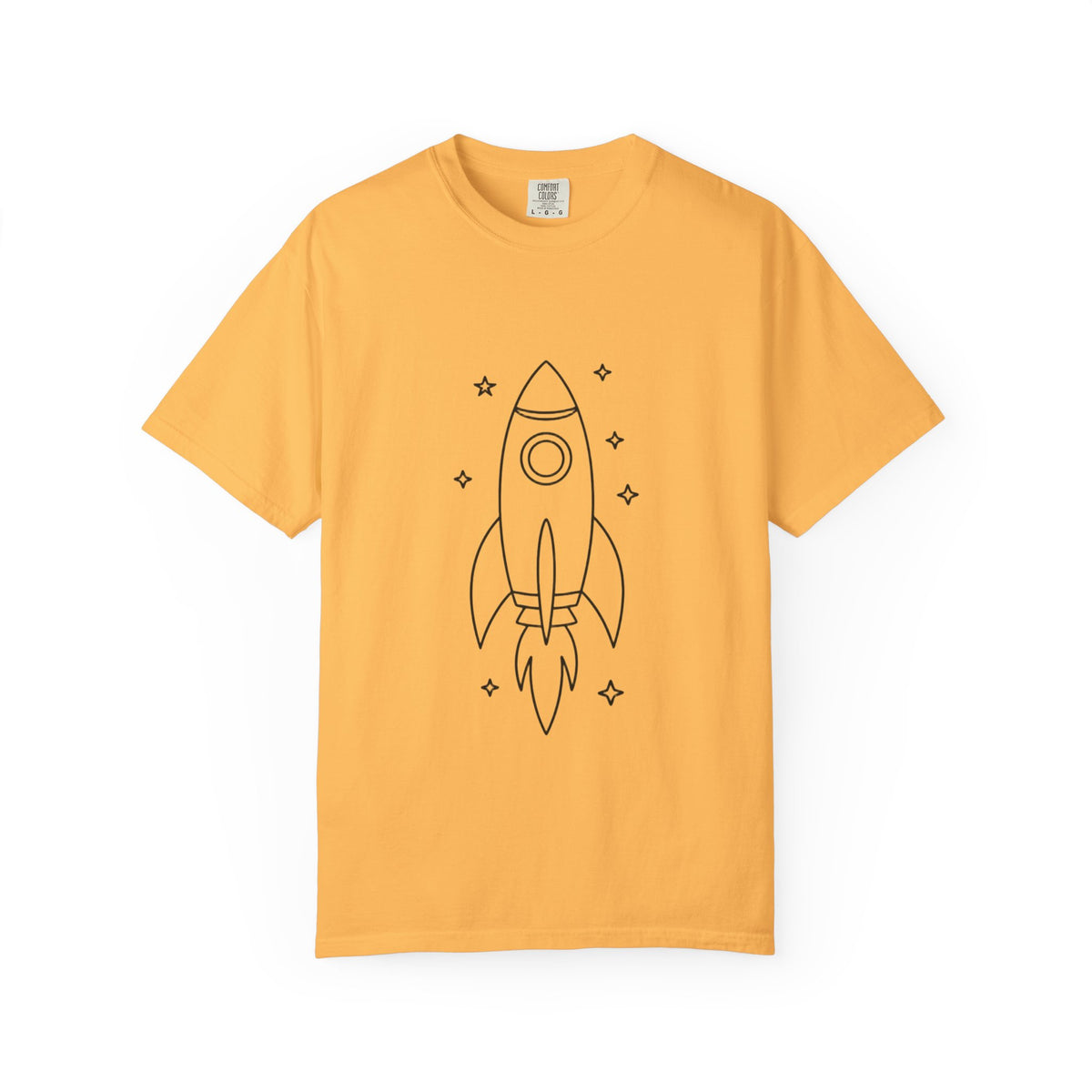 Rocket Ship Line Art Shirt, Minimalist Chase The Stars T-Shirt, Single Line Space Tee, Cute Rocket Tattoo Style Shirt Gift