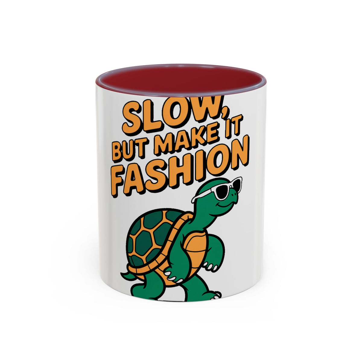 Slow But Fashion Turtle Mug, Funny Sunglasses Turtle Coffee Cup, Cute Turtle Lover Gift, Sassy Animal Mug for Coffee Tea Lovers