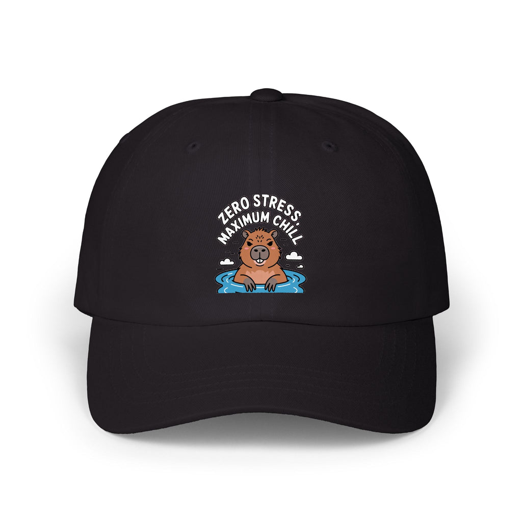 Zero Stress Capybara Dad Hat, Funny Capybara Embroidered Cap, Hot Spring Capybara Gift, Chill Animal Lover Baseball Hat