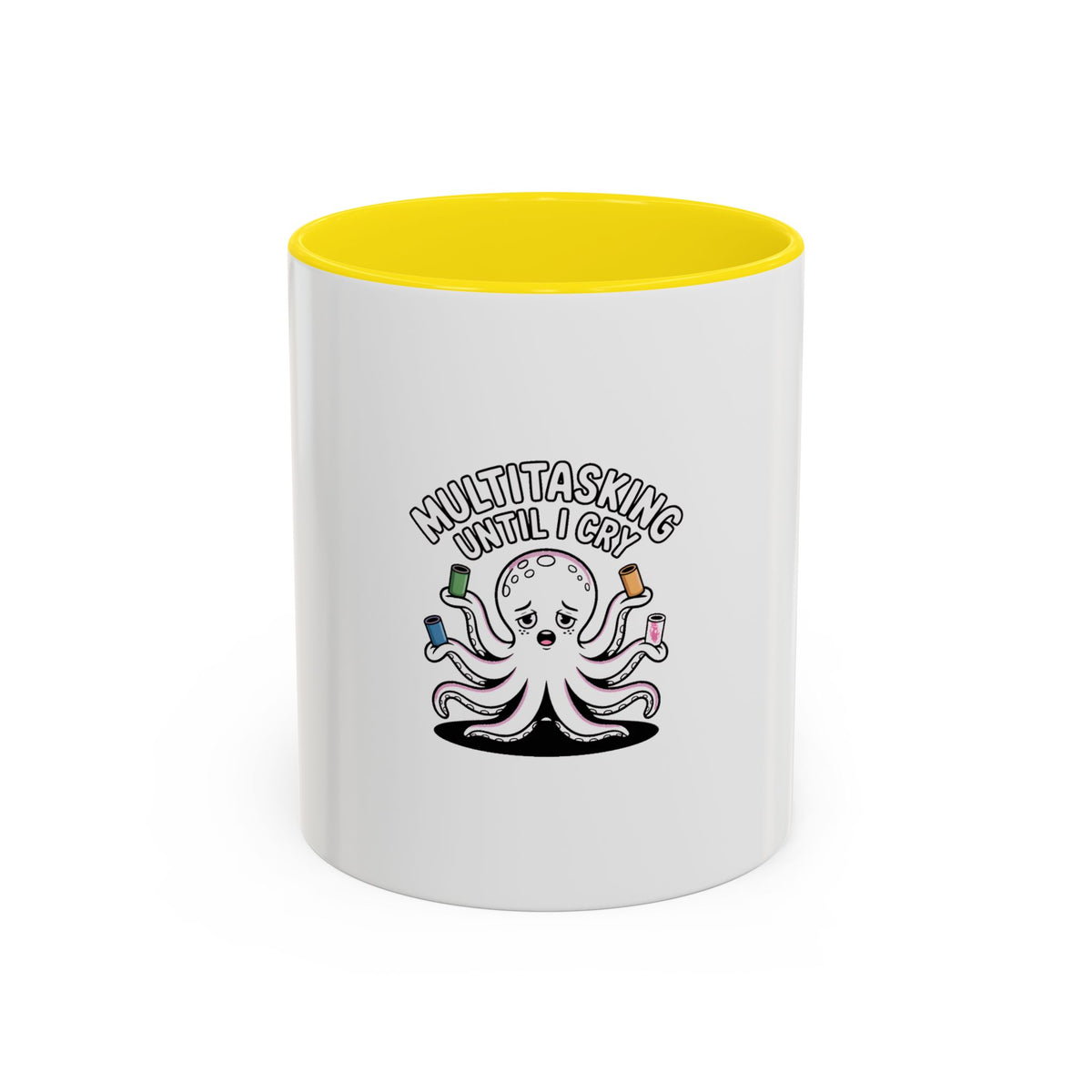 Multitasking Octopus Mug, Funny Stressed Octopus Coffee Cup, Busy Mom Gift, Work From Home Mug, Sarcastic Office Gift for Coworker