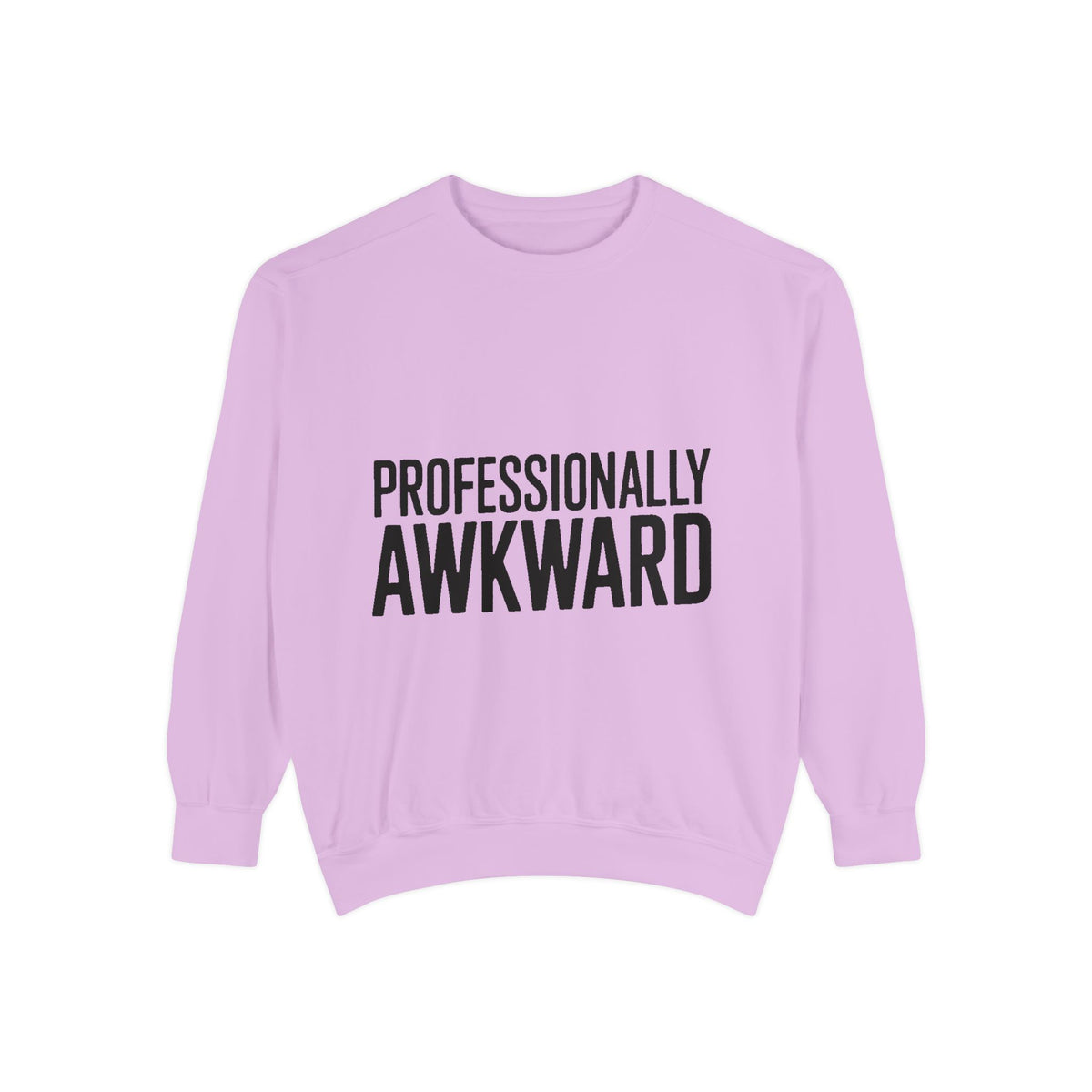 Professionally Awkward Sweatshirt, Funny Embroidered Crewneck, Minimalist Typography Sweatshirt, Sarcastic Coworker Gift