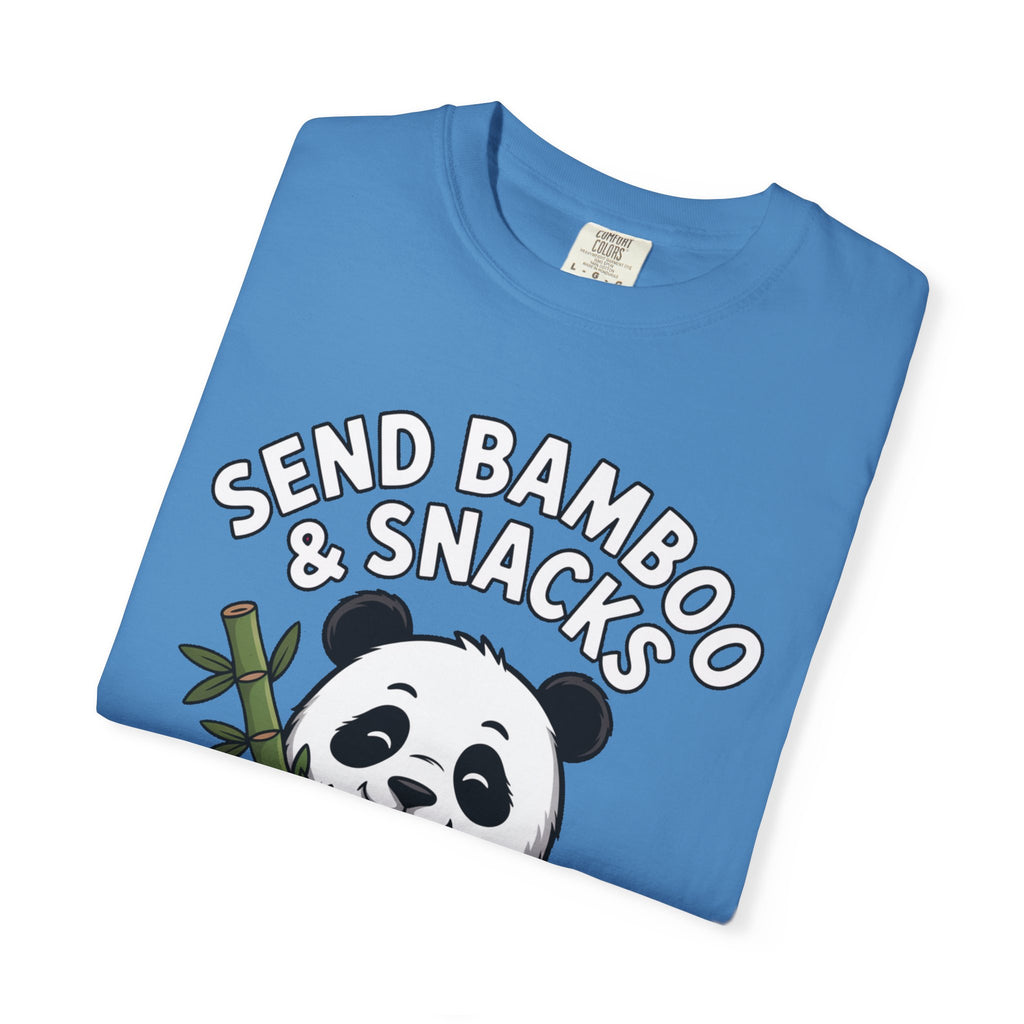 Send Bamboo Panda Shirt, Funny Panda T-Shirt, Cute Bamboo Snacks Tee, Panda Lover Gift, Cartoon Panda Graphic Shirt
