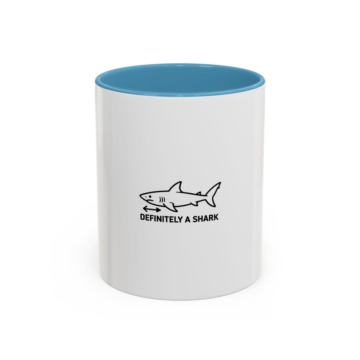 Funny Shark Diagram Mug, Definitely A Shark Meme Coffee Cup, Deadpan Science Diagram Gift, Sarcastic Textbook Mug