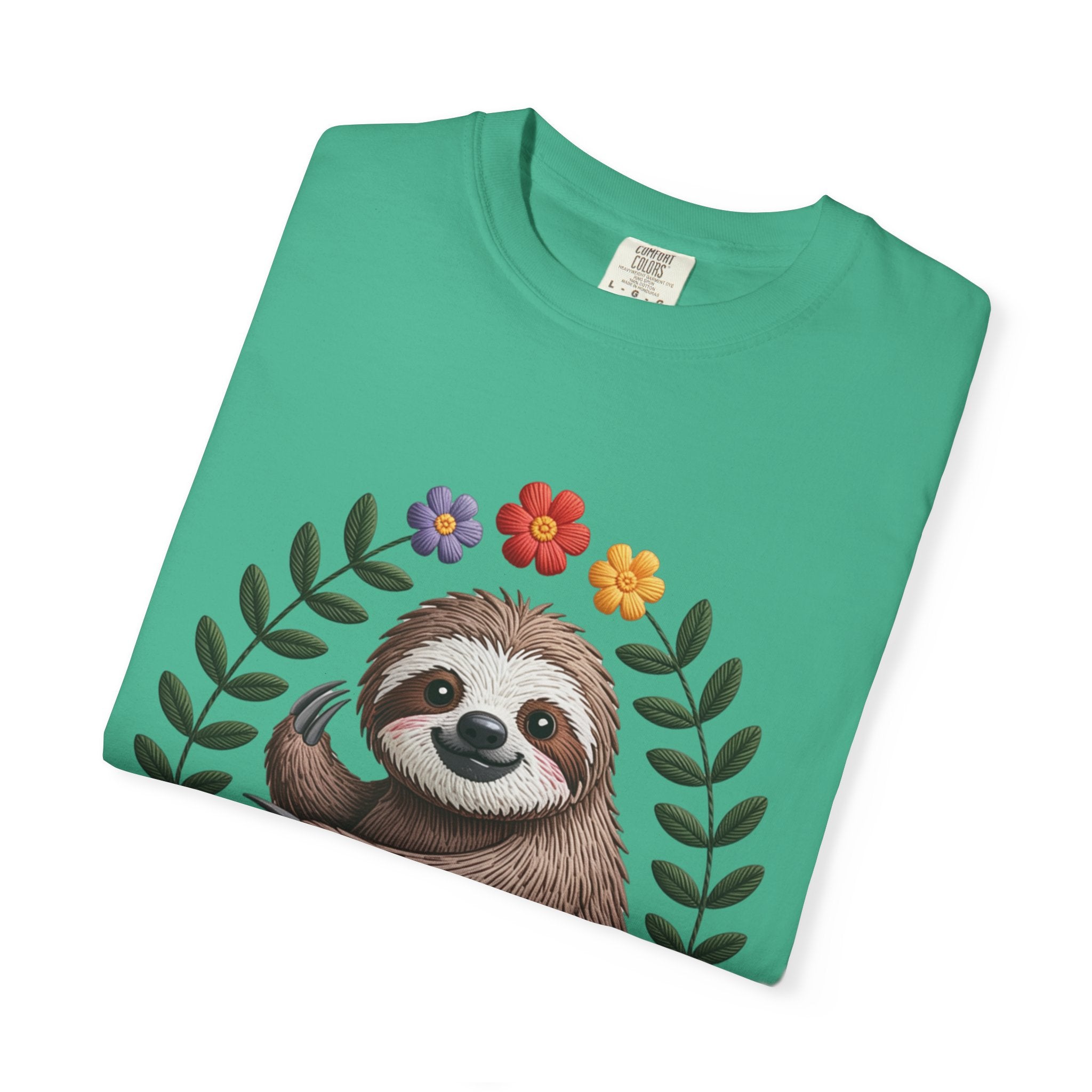 Floral Sloth T-Shirt