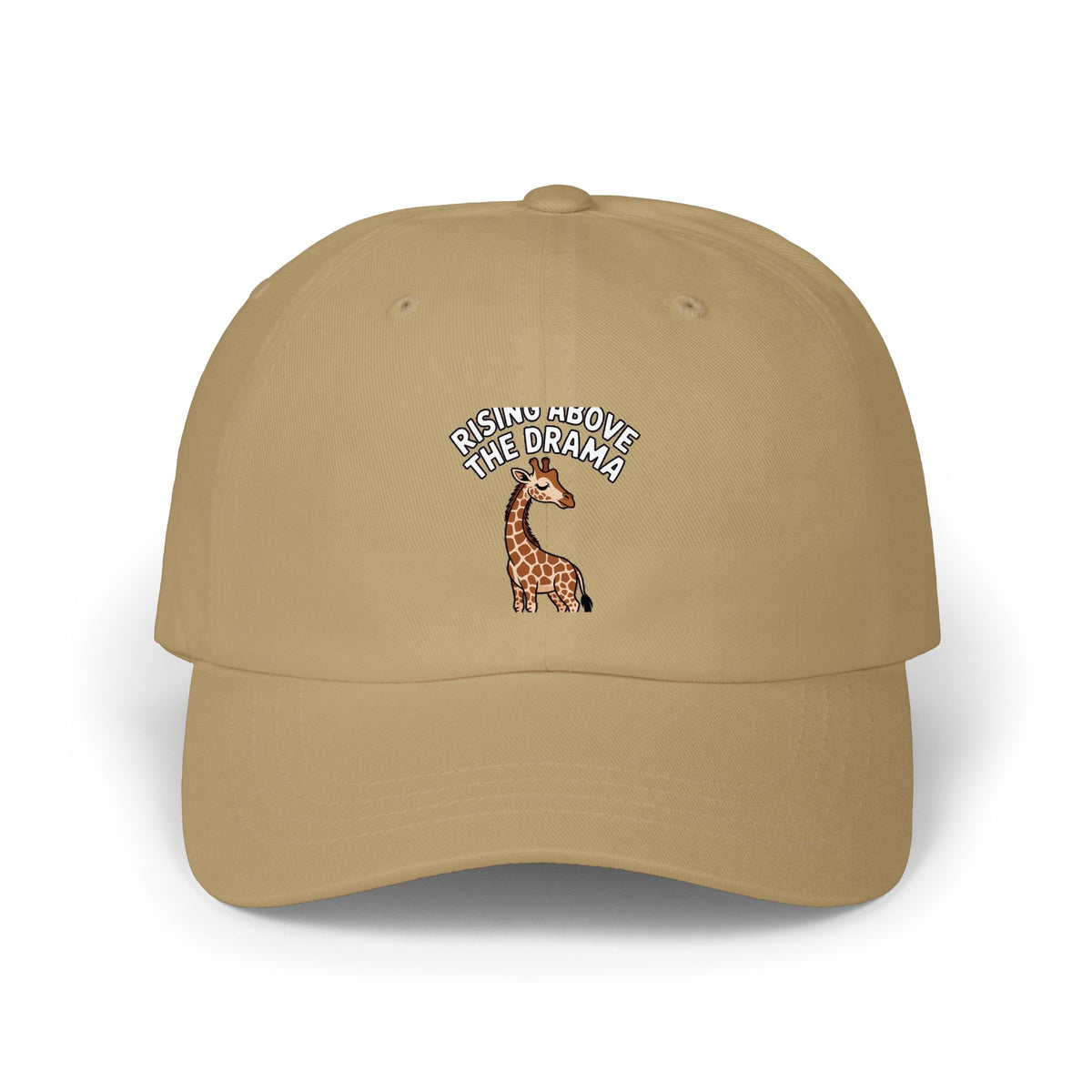 Giraffe Dad Cap, Rising Above The Drama Hat, Funny Giraffe Embroidered Cap, Cute Animal Lover Gift, Sassy Quote Dad Hat