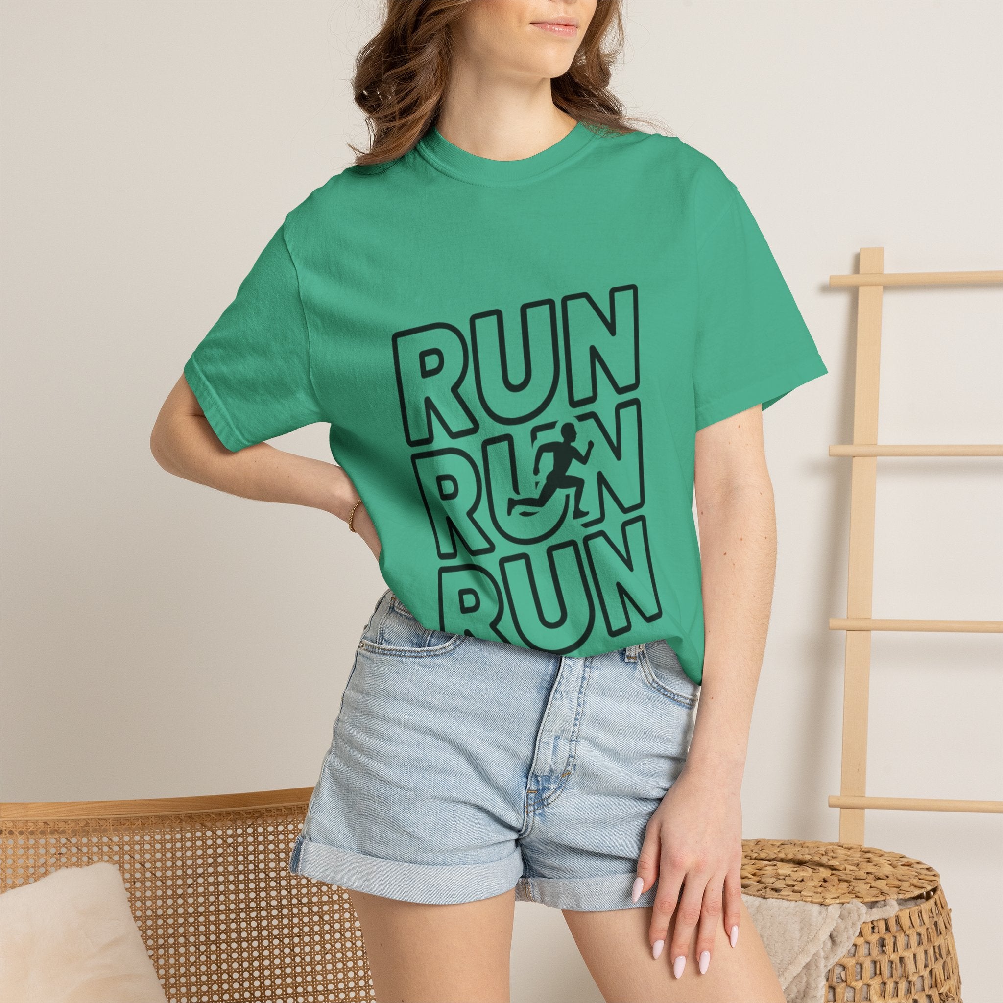 Run Run Run Typography T-Shirt