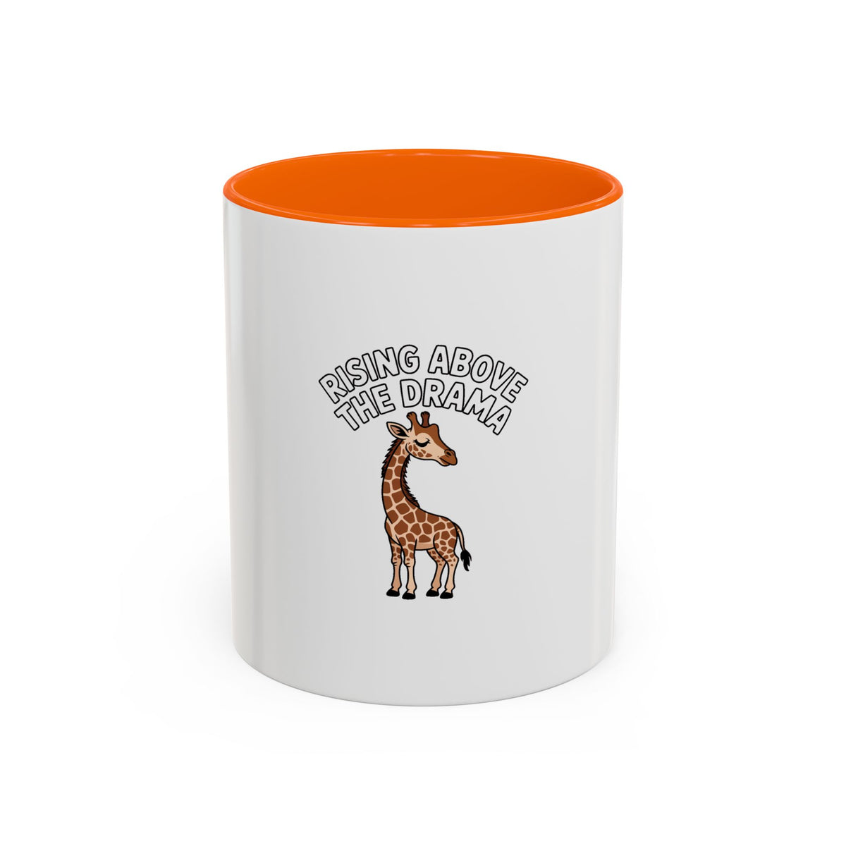 Rising Above The Drama Giraffe Mug, Funny Giraffe Coffee Mug, Cute Sassy Animal Gift, Ceramic Accent Mug for Her