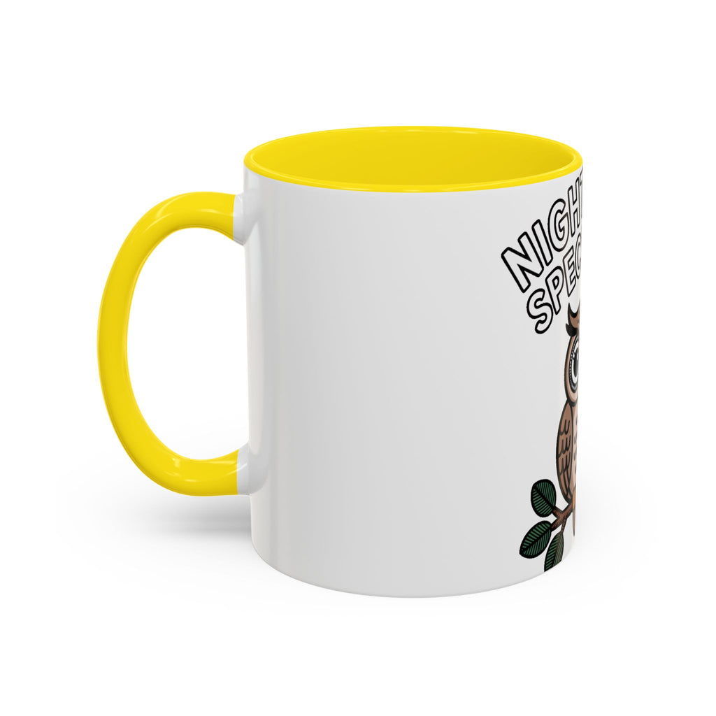 Night Shift Owl Mug, Funny Night Shift Specialist Coffee Cup, Cute Owl Lover Gift, Nurse Coworker Gift Mug