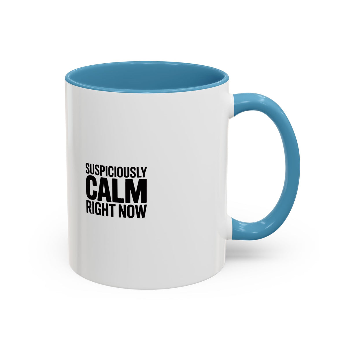 Suspiciously Calm Right Now Mug, Funny Sarcastic Coffee Mug, Bold Typography Mug, Sarcasm Gift, Funny Quote Mug for Coworker