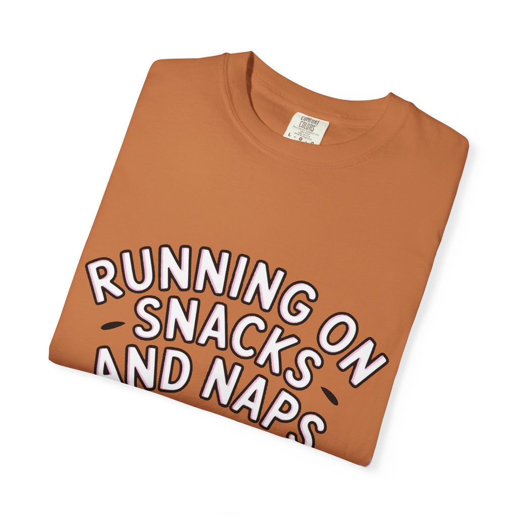Funny Pug Shirt, Running On Snacks And Naps T-Shirt, Cute Pug Lover Gift, Napping Dog Tee, Lazy Dog Graphic Shirt