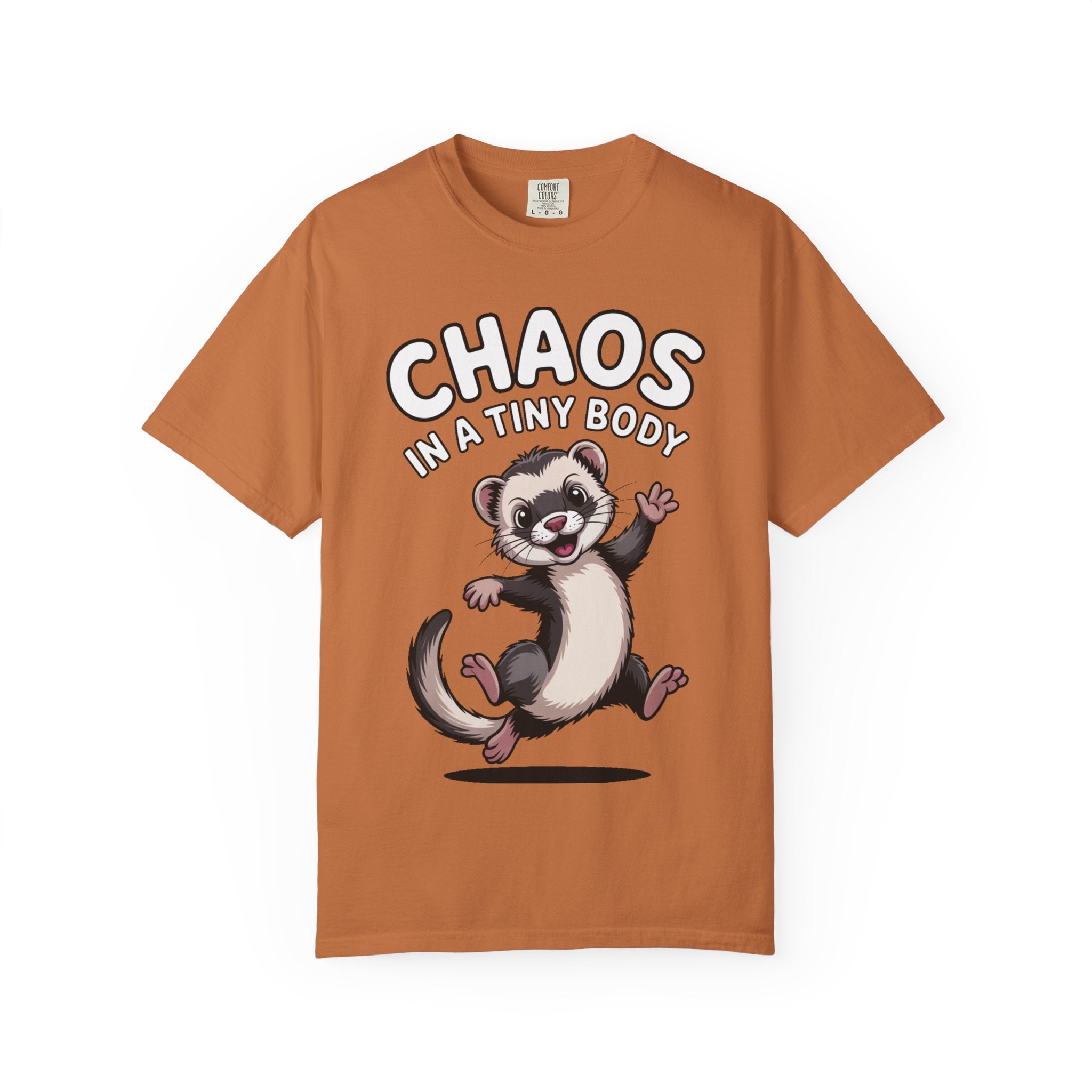 Funny Ferret Shirt, Chaos In A Tiny Body T-Shirt, Cute Ferret Lover Gift, Funny Pet Owner Tee, Ferret Mom Dad Shirt