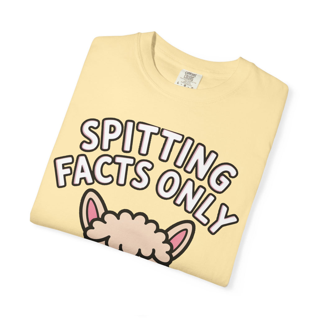 Funny Alpaca Shirt, Spitting Facts Only T-Shirt, Sassy Alpaca Tee, Cute Alpaca Lover Gift, Funny Animal Graphic Shirt