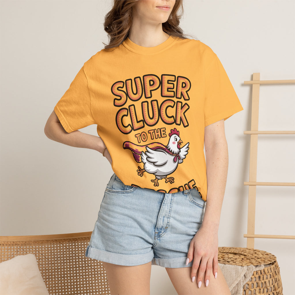 Funny Chicken Superhero Shirt, Super Cluck To The Rescue T-Shirt, Cute Cartoon Chicken Tee, Farm Animal Lover Gift
