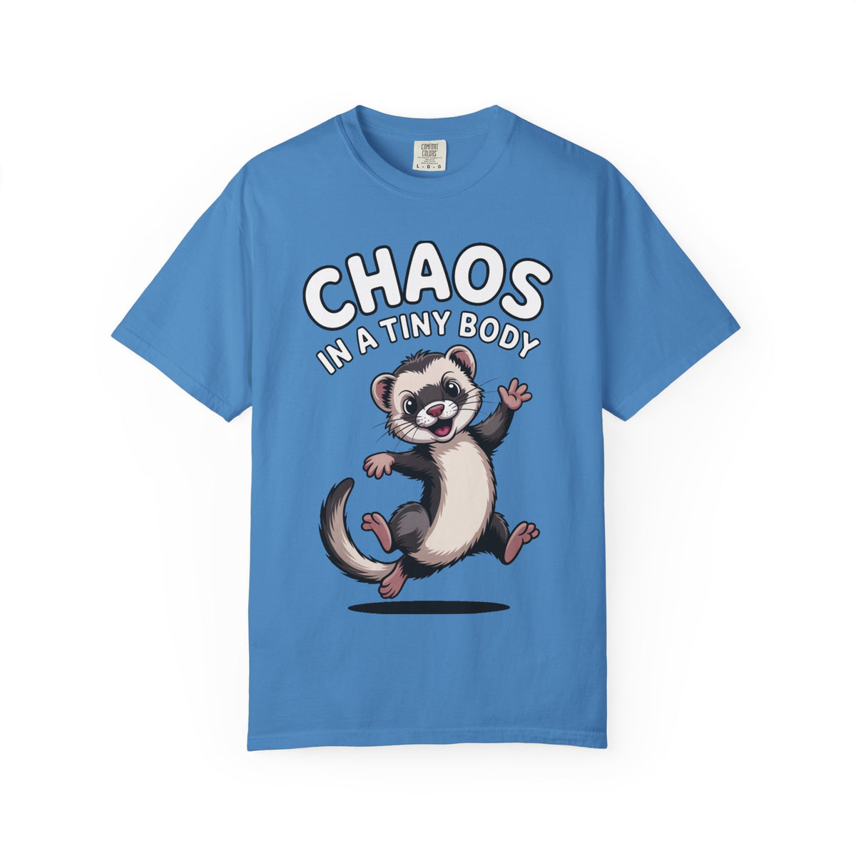 Funny Ferret Shirt, Chaos In A Tiny Body T-Shirt, Cute Ferret Lover Gift, Funny Pet Owner Tee, Ferret Mom Dad Shirt