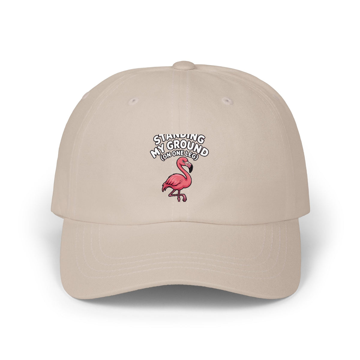 Funny Flamingo Dad Hat, Standing My Ground On One Leg Cap, Sassy Flamingo Embroidered Hat, Funny Bird Lover Gift