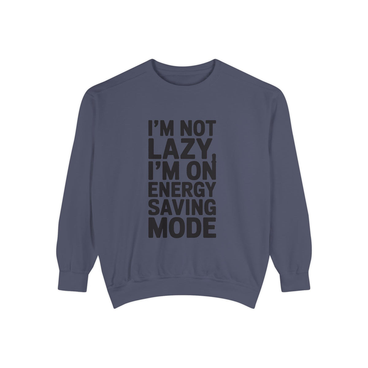 I'm Not Lazy I'm On Energy Saving Mode Sweatshirt, Funny Embroidered Crewneck, Sarcastic Quote Sweatshirt, Lazy Day Gift