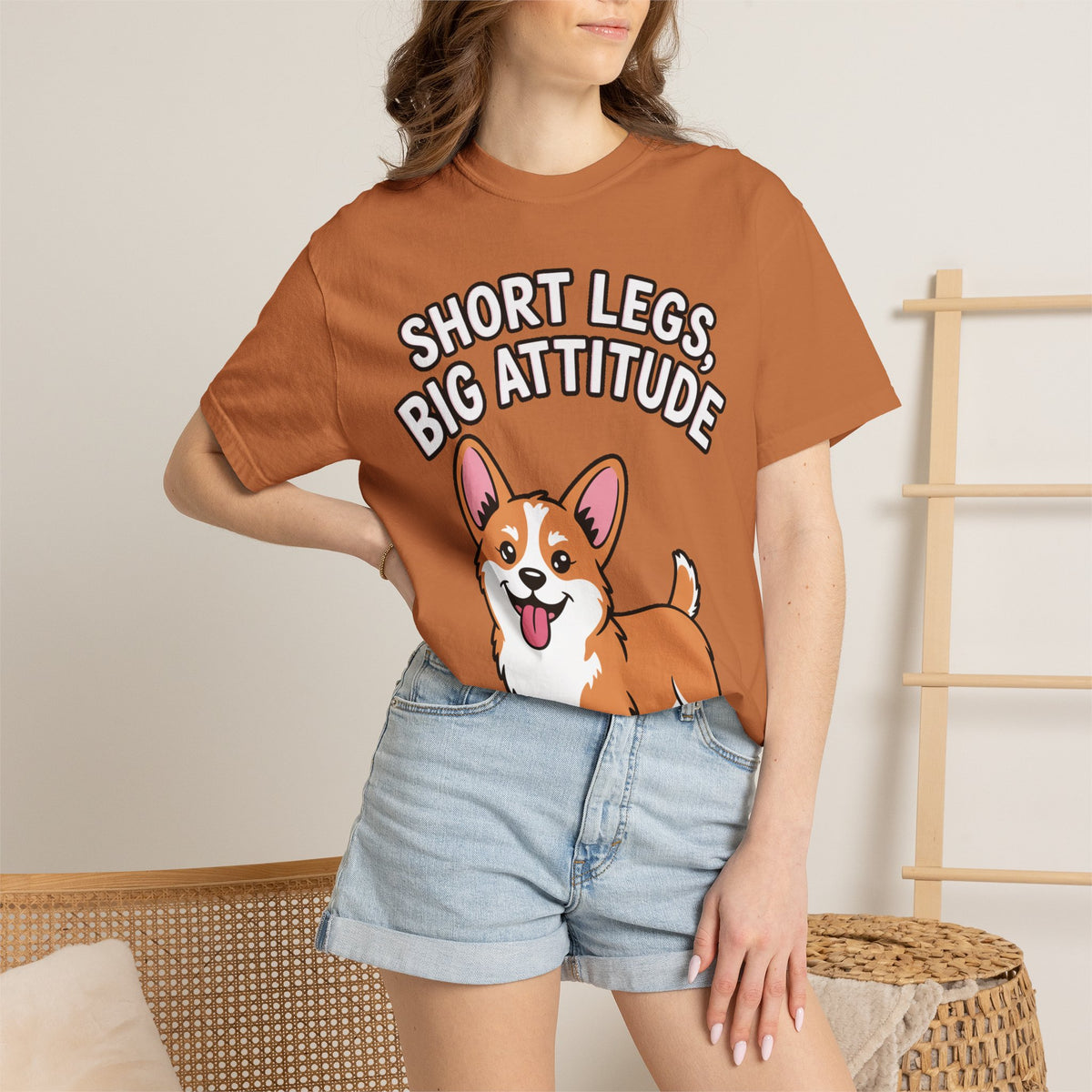 Short Legs Big Attitude Corgi Shirt, Funny Corgi T-Shirt, Cute Dog Lover Gift, Corgi Mom Dad Tee, Sassy Dog Graphic Shirt