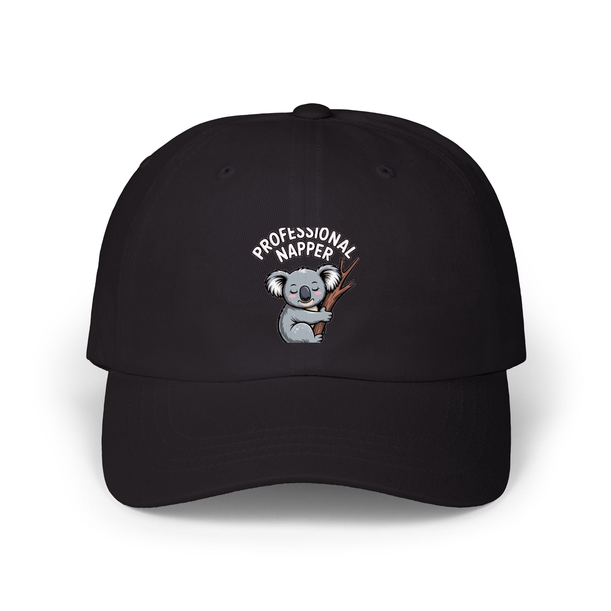 Professional Napper Koala Dad Cap, Funny Koala Embroidered Hat, Cute Sleepy Animal Cap, Nap Lover Gift, Unstructured Baseball Cap