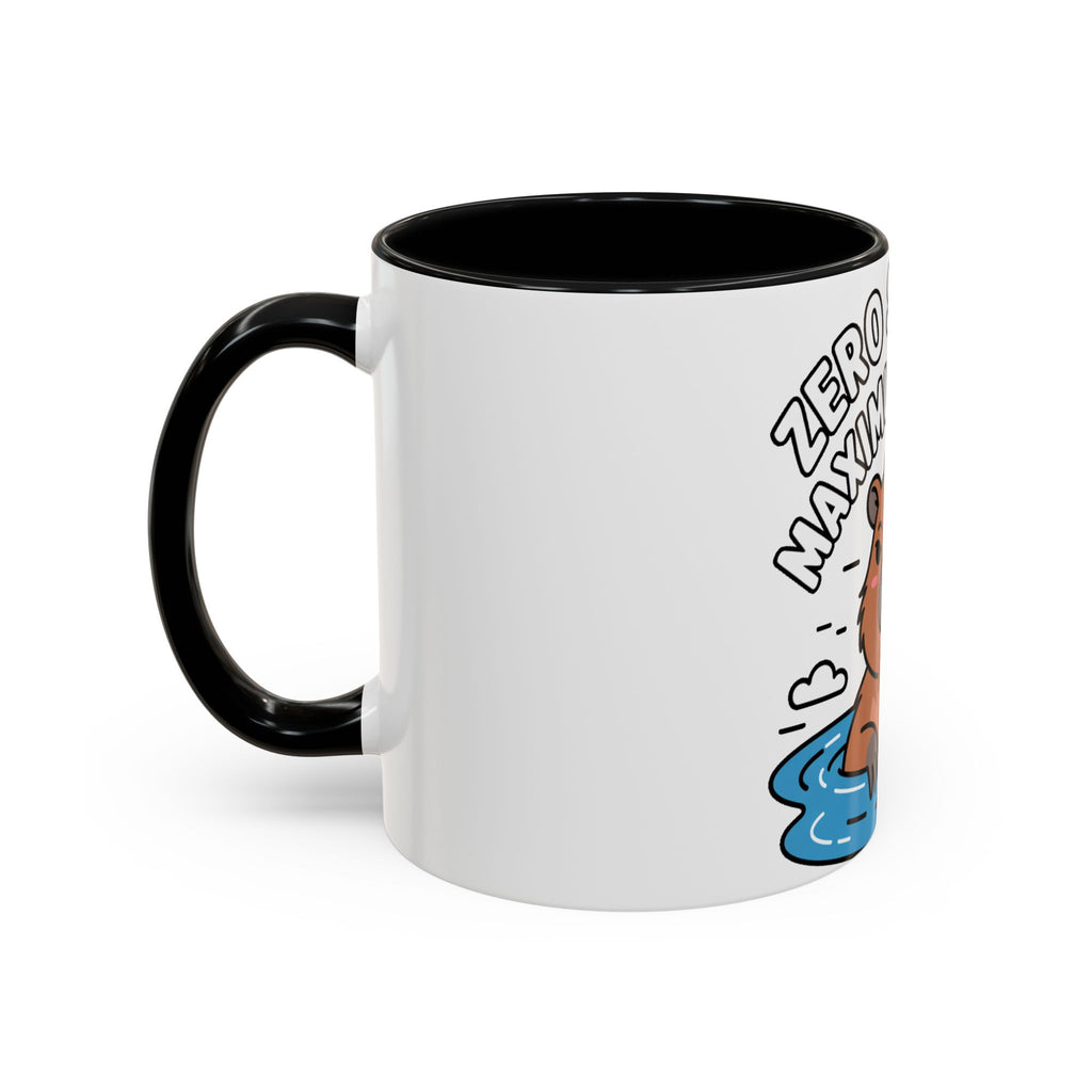 Zero Stress Capybara Mug, Funny Chill Capybara Coffee Cup, Cute Hot Spring Animal Gift, Zero Stress Maximum Chill Mug