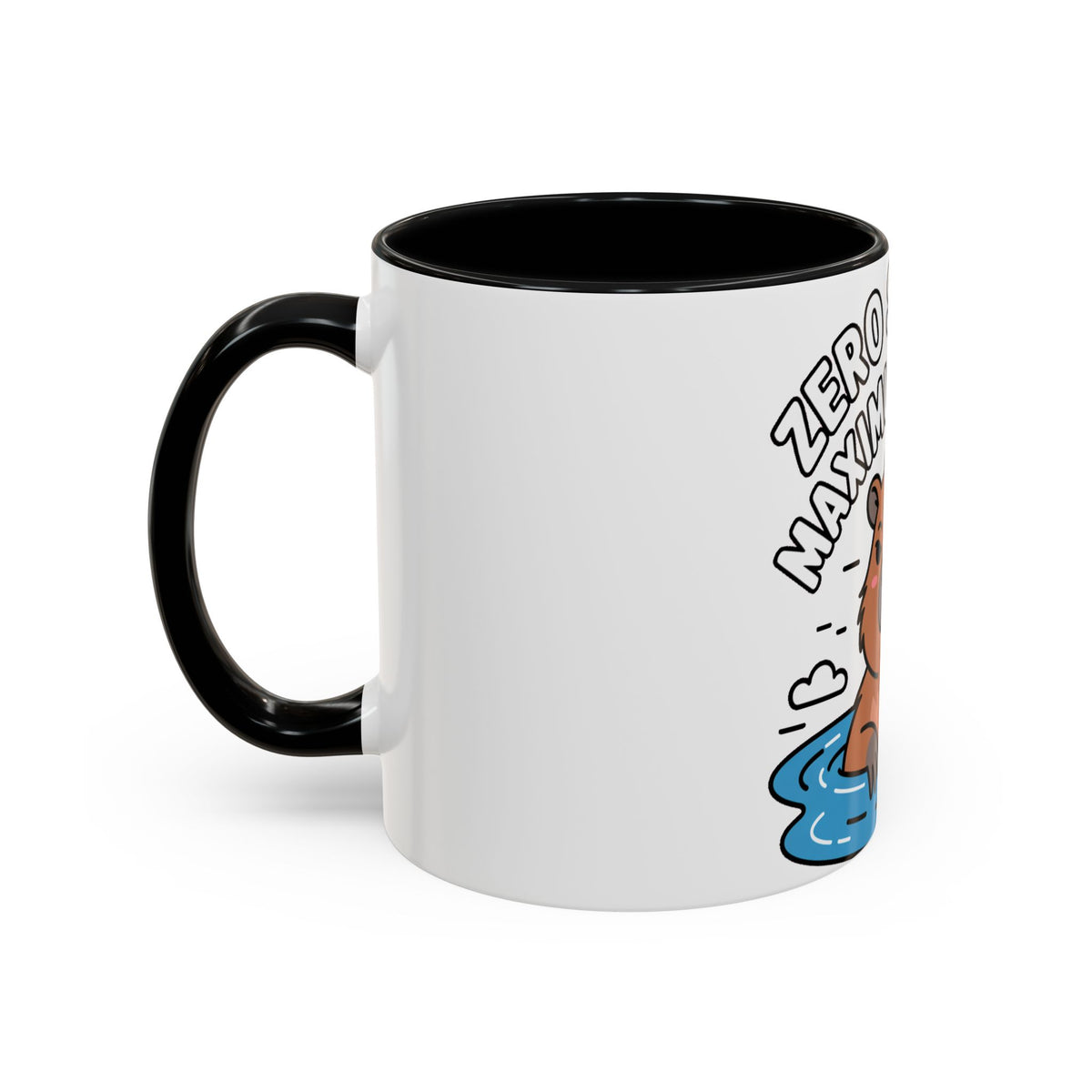 Zero Stress Capybara Mug, Funny Chill Capybara Coffee Cup, Cute Hot Spring Animal Gift, Zero Stress Maximum Chill Mug