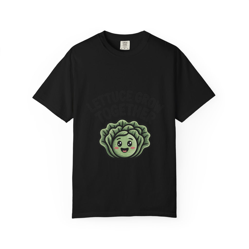 Lettuce Grow Together Shirt, Funny Vegetable Pun T-Shirt, Cute Cartoon Lettuce Tee, Gardener Gift, Plant Lover Shirt
