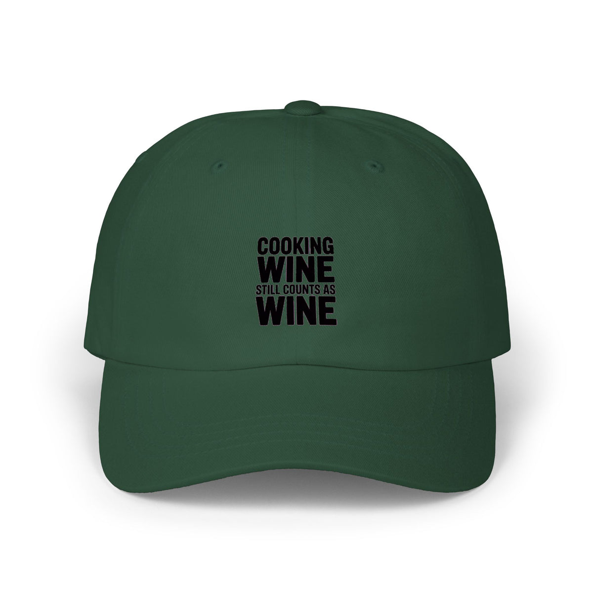 Cooking Wine Still Counts Dad Hat, Funny Wine Lover Cap, Sarcastic Kitchen Humor Embroidered Hat, Gift for Wine Drinker