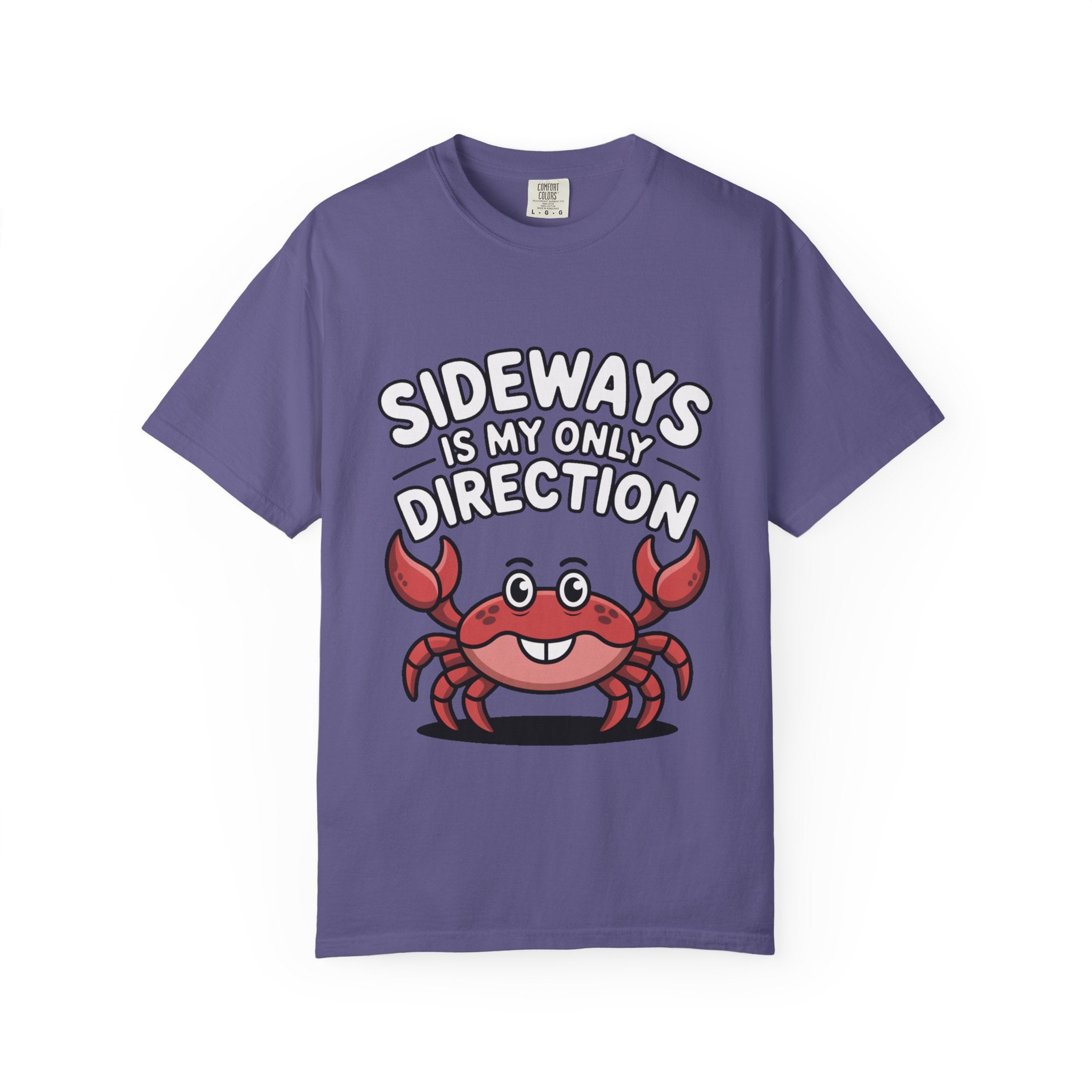 Funny Crab Shirt, Sideways Is My Only Direction T-Shirt, Cute Beach Crab Tee, Funny Ocean Animal Gift