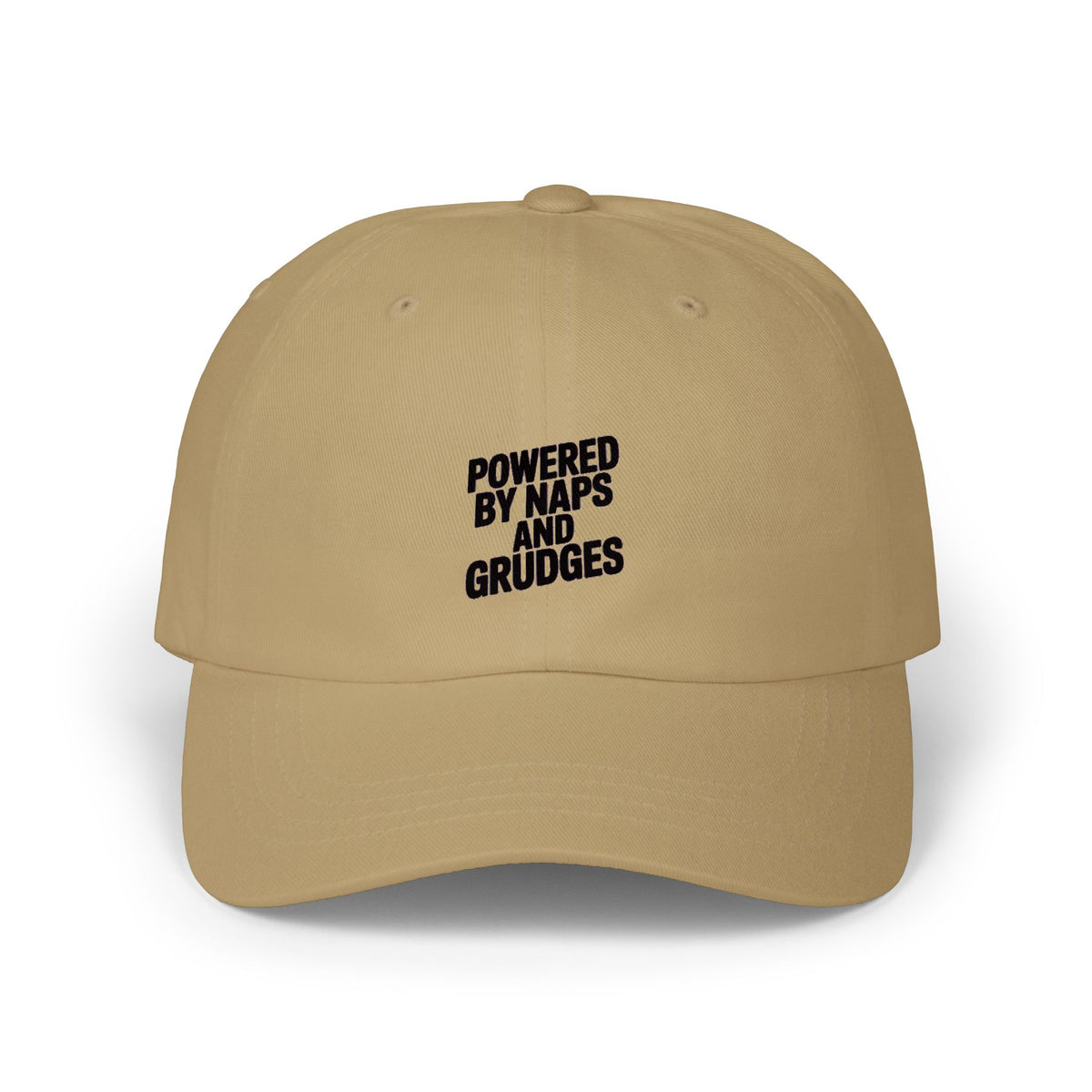 Powered By Naps And Grudges Dad Hat, Funny Sarcastic Embroidered Cap, Introvert Gift, Funny Nap Lover Hat, Petty Humor Baseball Cap