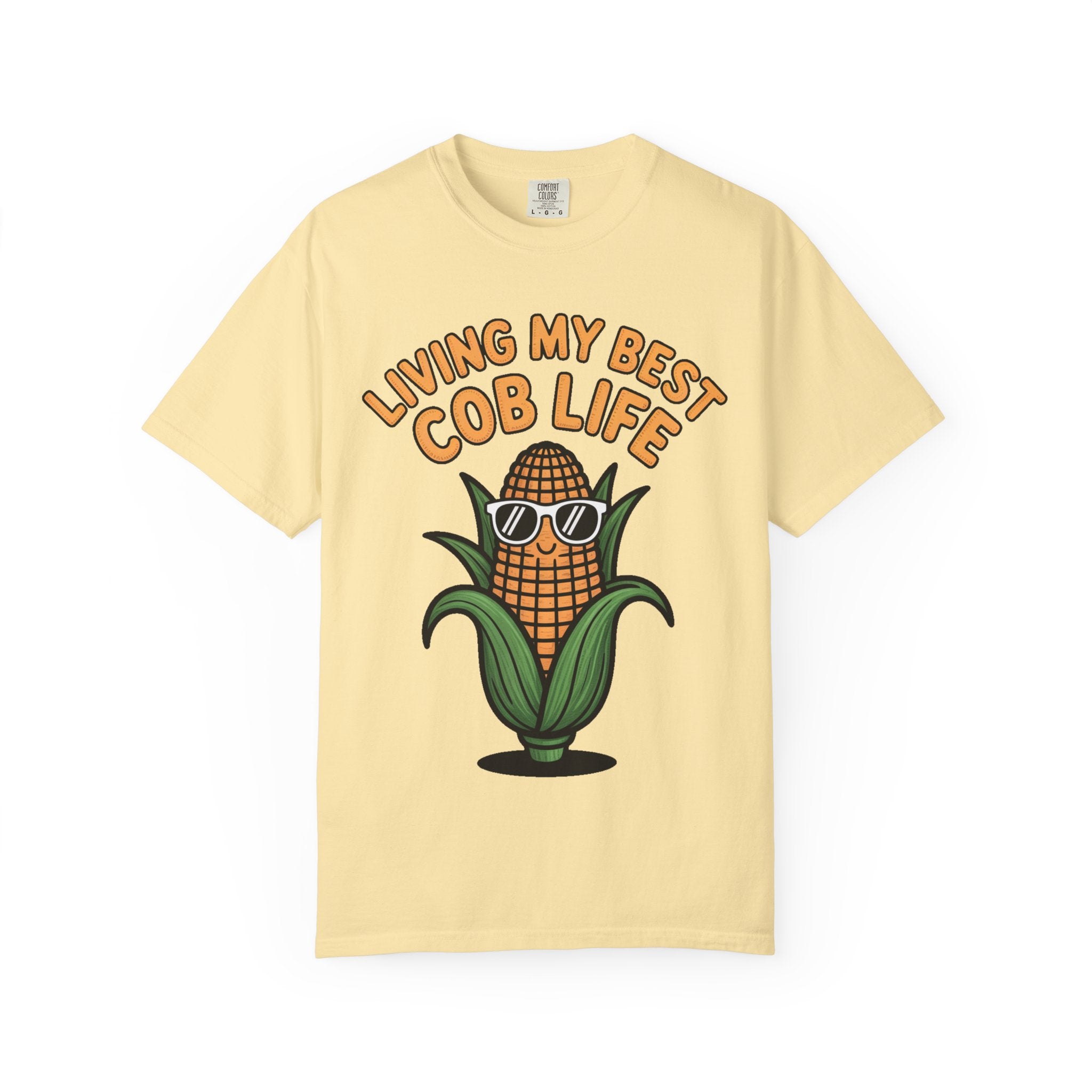 Funny Corn Shirt, Living My Best Cob Life T-Shirt, Cute Corn Sunglasses Tee, Vegetable Lover Gift, Funny Food Shirt